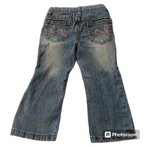 Squeeze 2T Blue Jeans Girls Denim Pink Stitching on Pockets